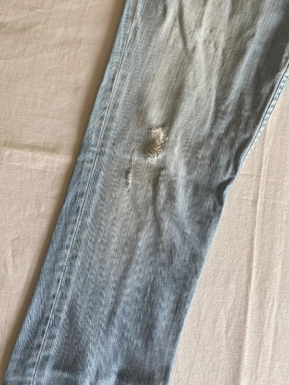 Levi's 510 30 x 30 Unisex Light Blue Navy Stitch Skinny Vintage Distressed